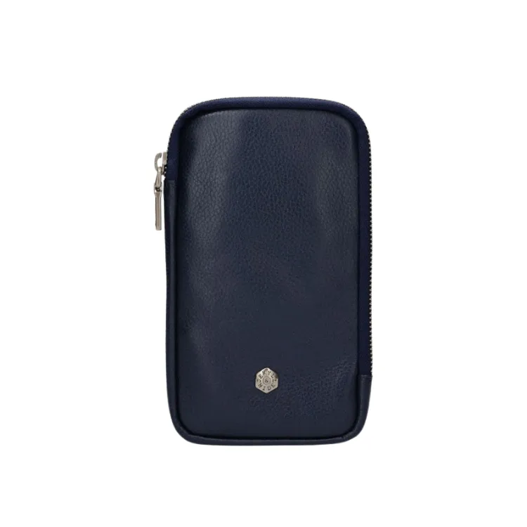 Jekyll & Hide Mobile Phone Pouch With Strap - Metallic Indigo