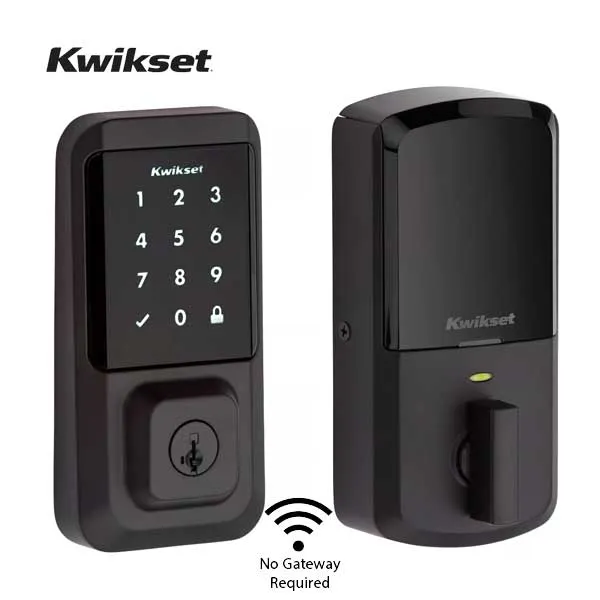 Kwikset - Halo 939 - Electronic Touchscreen Deadbolt - Wi-Fi - SmartKey Technology - 514 - Matte Black