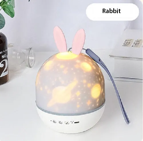 LED Universe Stars Bunny Projector Night Light