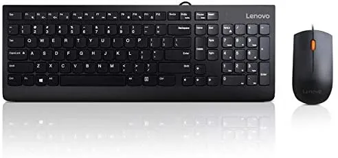 Lenovo 300 USB Keyboard & Mouse Combo, Wired, USB, 1600dpi, US English - GX30M39606