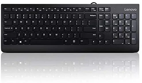 Lenovo 300 USB Keyboard & Mouse Combo, Wired, USB, 1600dpi, US English - GX30M39606