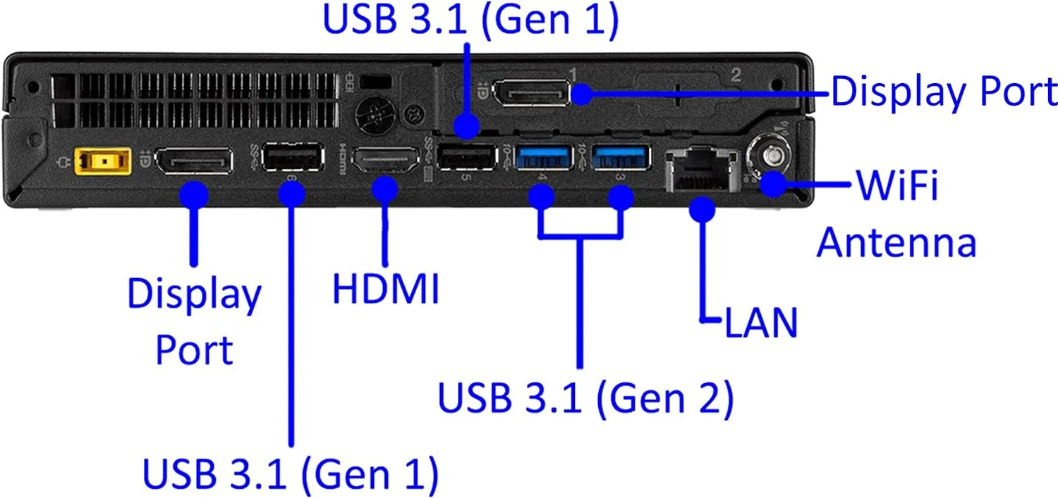 Lenovo ThinkCentre M920q Tiny Desktop PC | Intel Core i7-8700T up to 4.00 GHz Turbo 6-Cores (8th Gen), 24GB RAM, 512GB M.2 SSD, WiFi, Triple 4K Monitor Support, DisplayPort, HDMI, WiFi, Keyboard & Mouse, 1Gb Ethernet - Windows 10 Pro, 1 Year Warranty