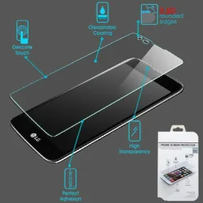 LG K10, LG Premier LTE Premium Tempered Glass Screen Protector - Scratch Free Ultra Slim 0.3mm  - Temper Glass Screen Protector