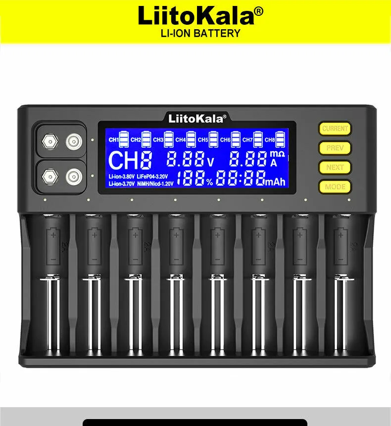 Liitokala Lii-S8 8-Bay Smart Battery Charger 2A Fast charge USA DIRECT!