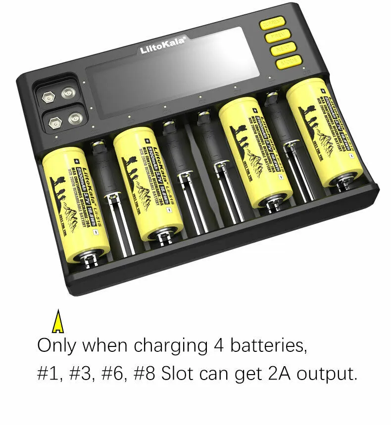 Liitokala Lii-S8 8-Bay Smart Battery Charger 2A Fast charge USA DIRECT!