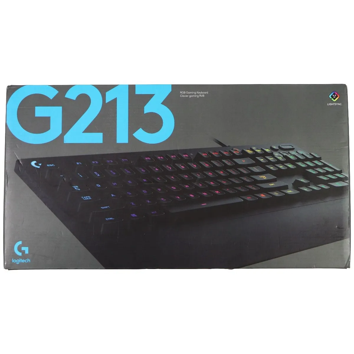 Logitech G213 Wired RGB Gaming Keyboard with Dedicated Media Controls - Black