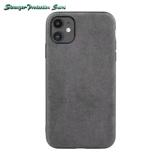 Luxury Italian Alcantara Leather Case (For iPhones)