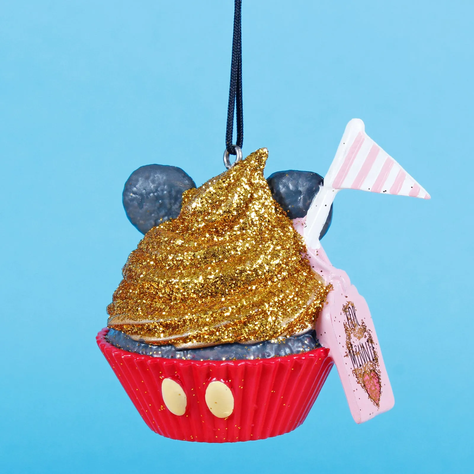 Mickey Mouse 3D Cupcake Shaped Hanging Christmas Decoration Disney Bauble