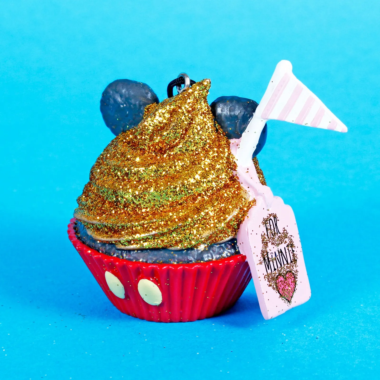 Mickey Mouse 3D Cupcake Shaped Hanging Christmas Decoration Disney Bauble