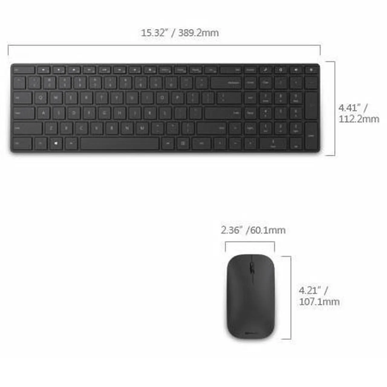 Microsoft Designer Bluetooth Wireless Mouse Keyboard Combo Set Slim