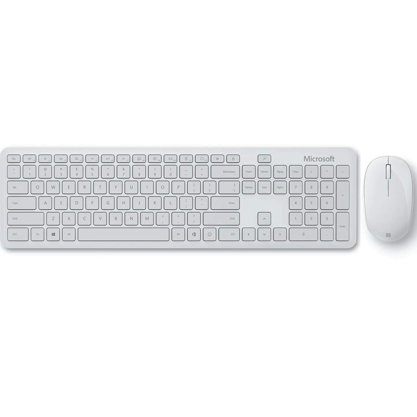 Microsoft Wireless Keyboard & Mouse Monza Grey White