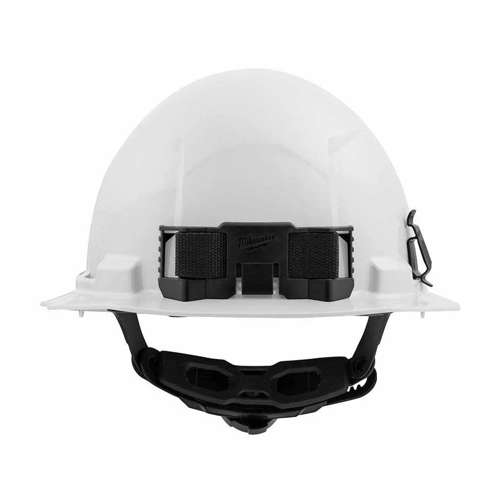 Milwaukee 48-73-1121 White Full Brim Hard Hat with 6PT Ratcheting Suspension – Type 1 Class E