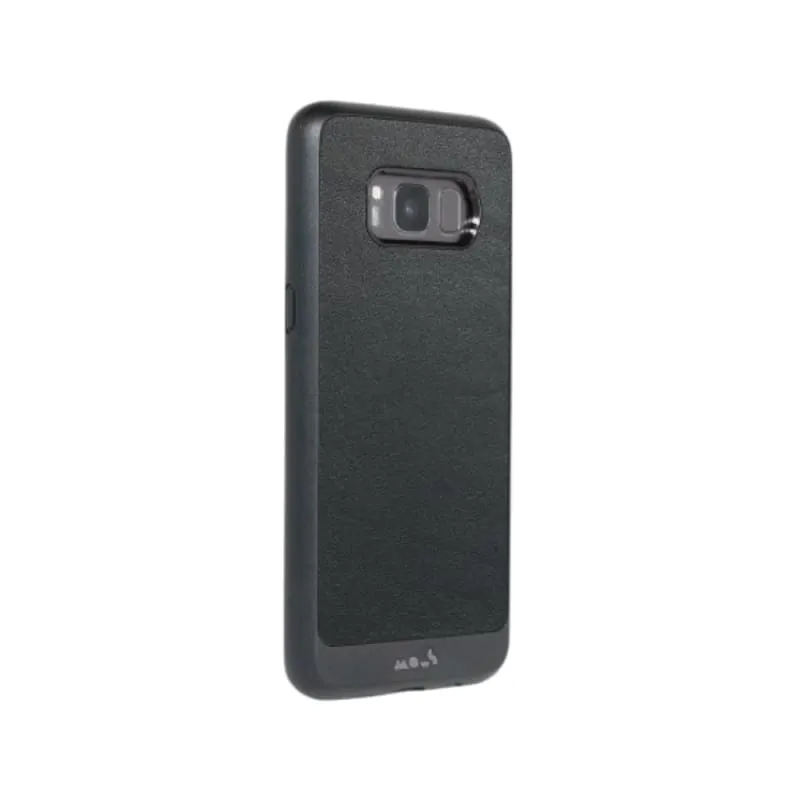 Mous - Protective Case for Samsung Galaxy S8 - Limitless 2.0 - Black Leather - Screen Protector Included