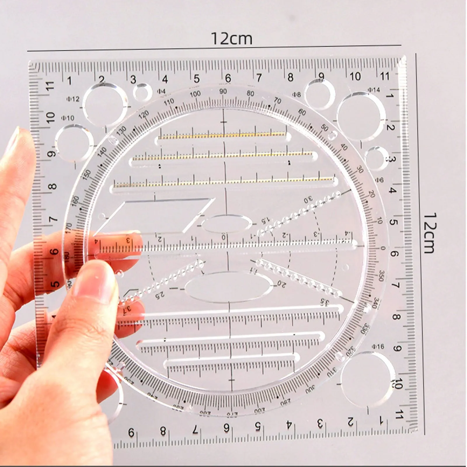 Multi Function Quickly Draw and Measuring Ruler