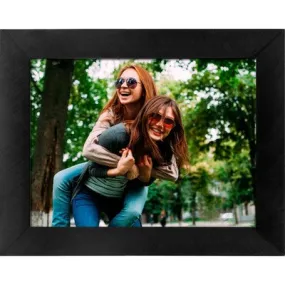 New - 8" WiFi Digital Photo Frame Metal Black - Polaroid