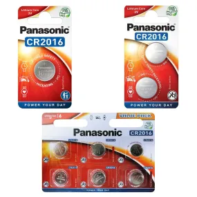 Panasonic CR2016 3V Battery Lithium Cell Coin Batteries