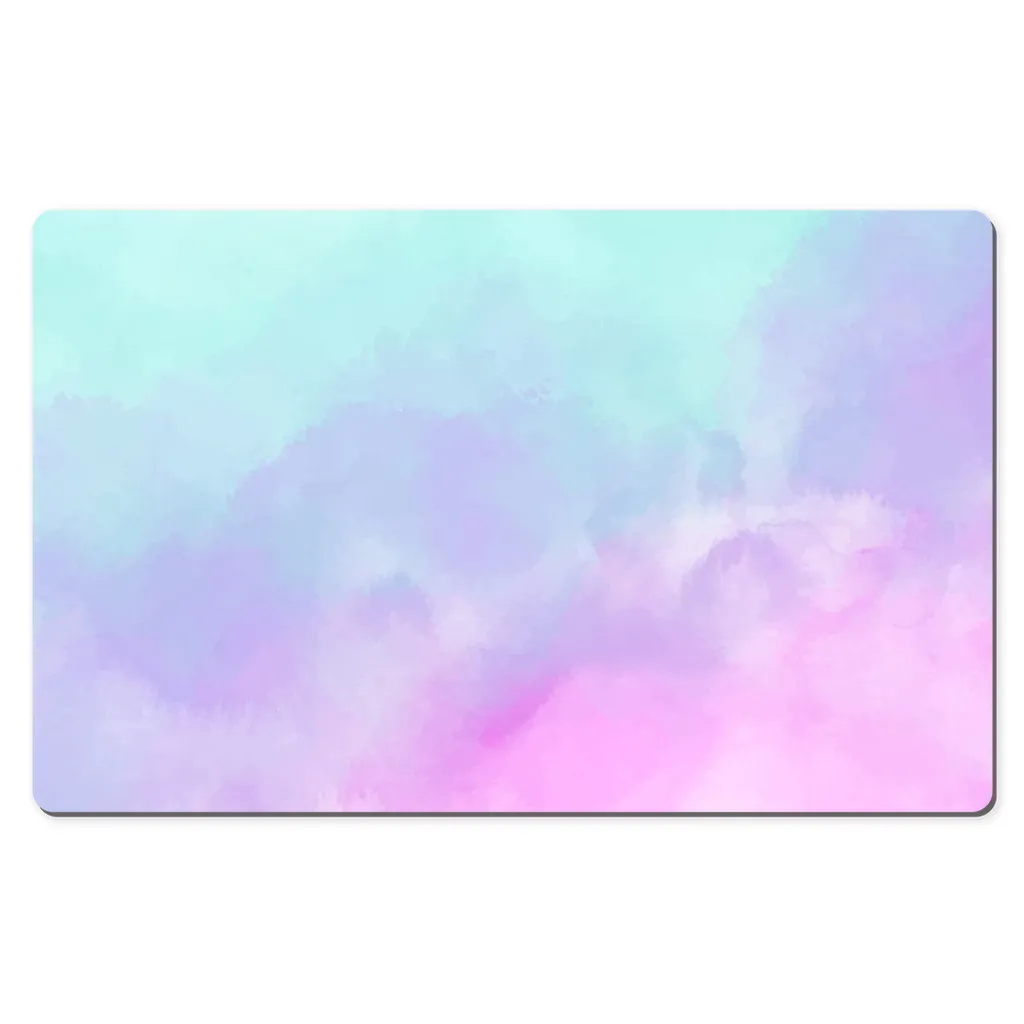 Pastel Watercolor Desk Mat, Pink Art Small Extra Large Wide Gaming Keyboard Mouse Unique Office Computer Laptop Pad