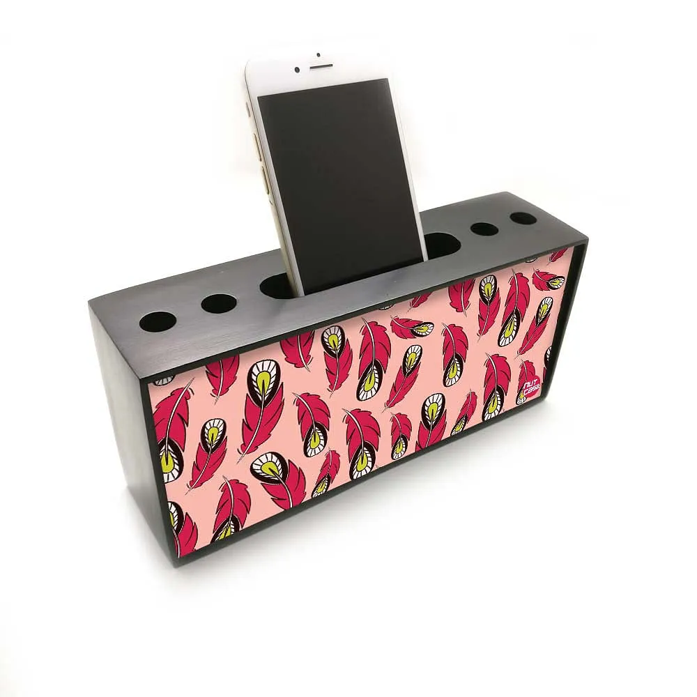 Pen Mobile Stand Holder Desk Organizer - Feather