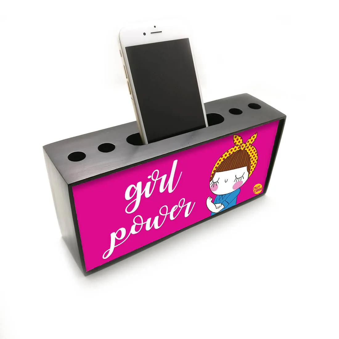 Pen Mobile Stand Holder Desk Organizer - Girl Power