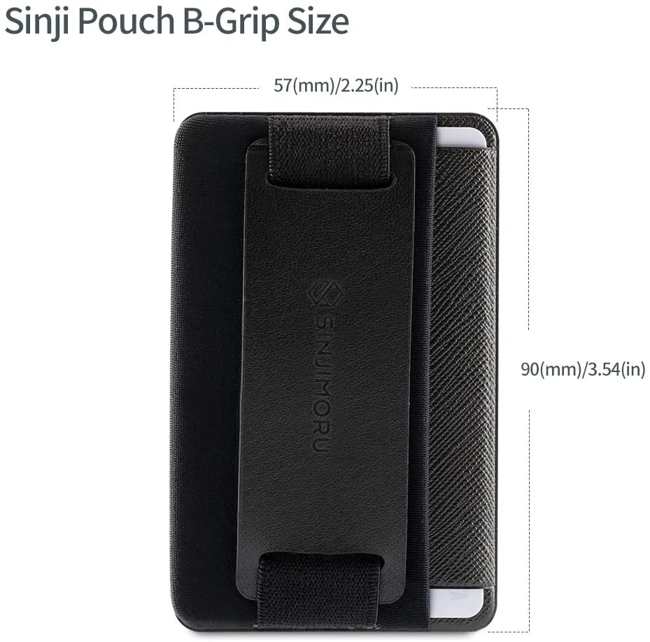 Phone Grip Card Holder with Phone Stand | Secure Stick on Wallet for iPhone with Pop Out Stand for Table.