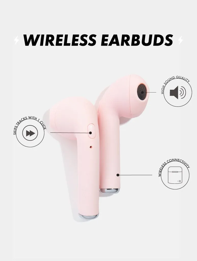 Pink Wireless Earbuds