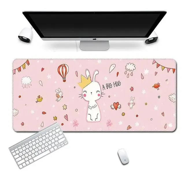 Princess Cat Gaming Keyboard and Mouse Pad