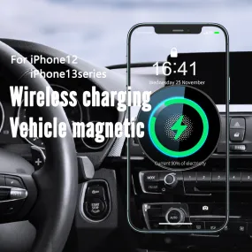 R-Just 15W Magnetic Car Wireless Charging Bracket for Apple 12/13 series