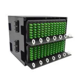 Rackmount 48 Port Cat6a Patch Panel, 19 inch horizontal, 110 Type, 568A & 568B Compatible, 2U