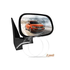 Rainproof Rear-view Mirror Protective Film with HD Nano Coating (Anti-Fog) for  Side Mirrors (Circle- 95mm x 95mm)