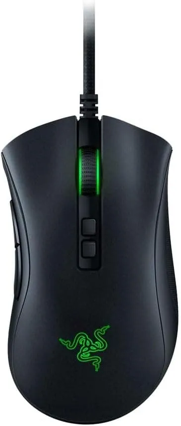 RAZER DeathAdder V2 - Wired USB Gaming Mouse with Ergonomic Comfort, Optical Switches, Optical Focus   20K Sensor, Speedflex Cable, Built-in Memory, Programmable