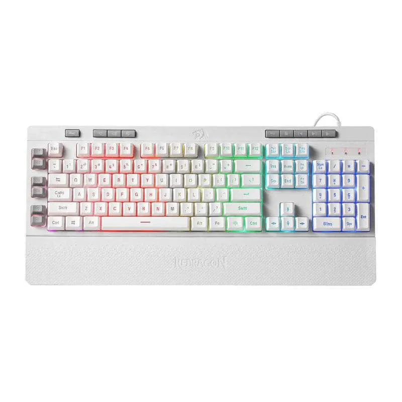 Redragon Shiva Membrane Keyboard White Rd K512 W Rgb 1