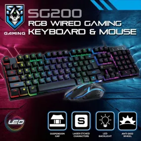 RGB Wired Gaming Keyboard & Mouse Set