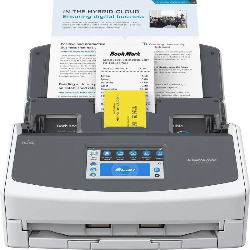 Ricoh Fujitsu ScanSnap iX1600 Document Colour Scanner A4 Duplex Wireless WiFi