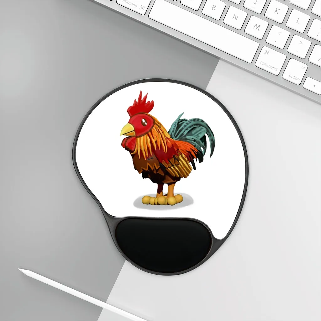 Rooster Mouse Pad With Wrist Rest