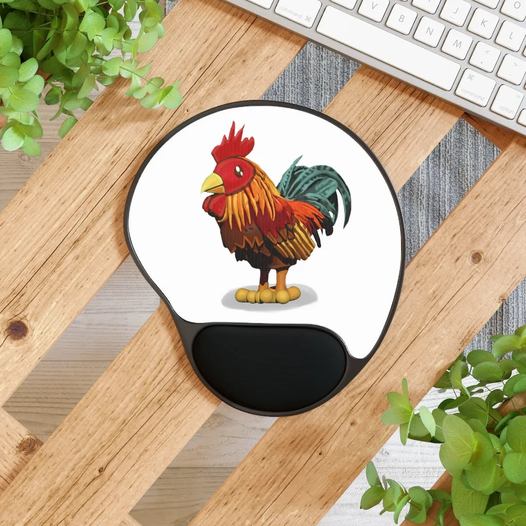 Rooster Mouse Pad With Wrist Rest