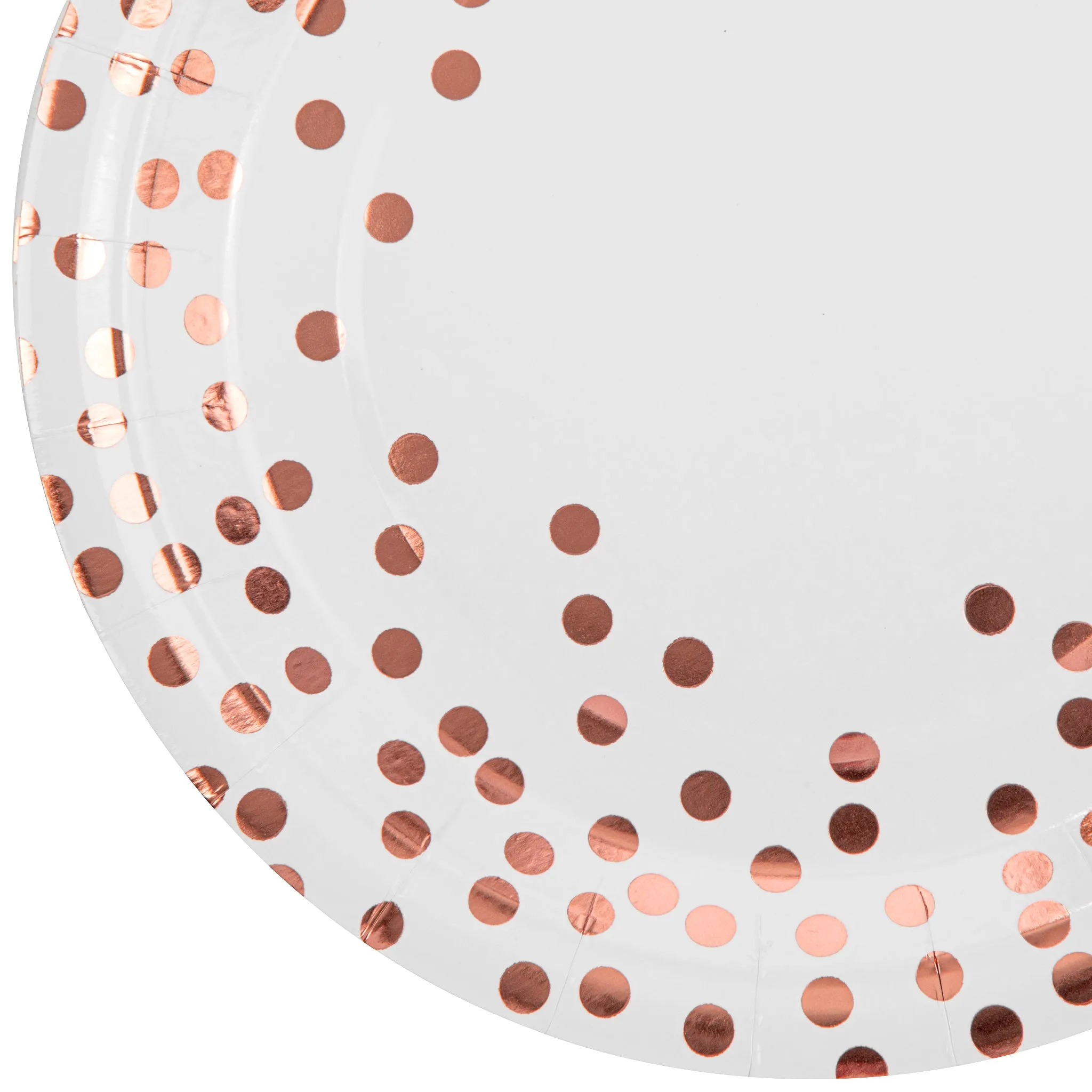 Rose Gold Confetti Tableware Kit for 20 Guests