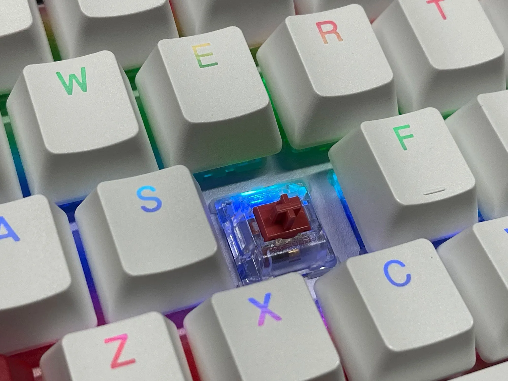 Royal Kludge RK61 RGB Cherry Silent Red, Red-White PBT 60% Wireless-Wired Mechanical Keyboard