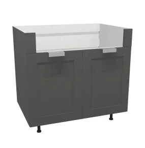 RTA - Grey Shaker - Apron Sink Base Cabinet | 33"W x 30"H x 23.8"D