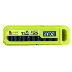 RYOBI 1/2" Drive SAE Deep Impact Socket Set (11-Piece)