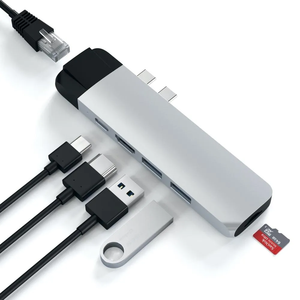 Satechi USB-C Pro Hub w/ Ethernet & 4K HDMI - Space Grey