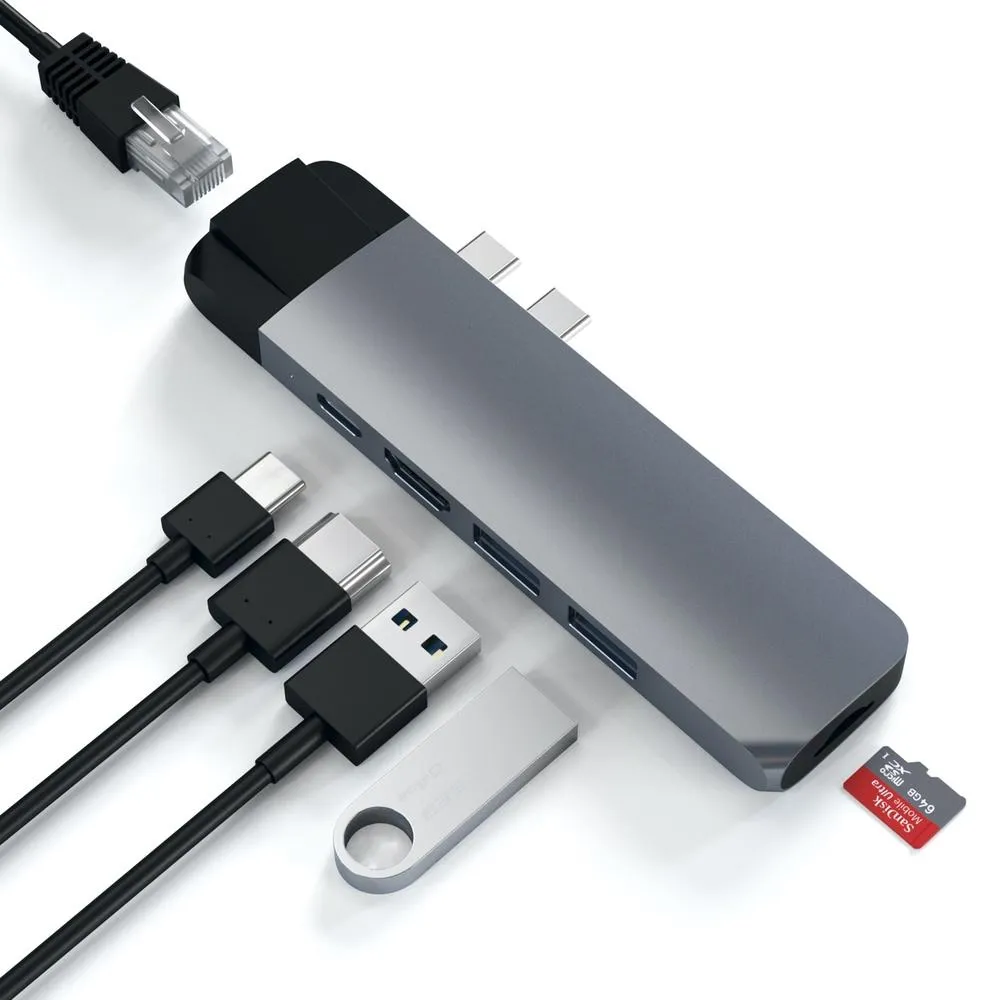 Satechi USB-C Pro Hub w/ Ethernet & 4K HDMI - Space Grey