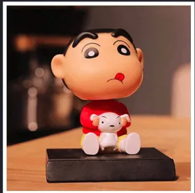 Shinchan With Shiro Bobblehead With Phonestand