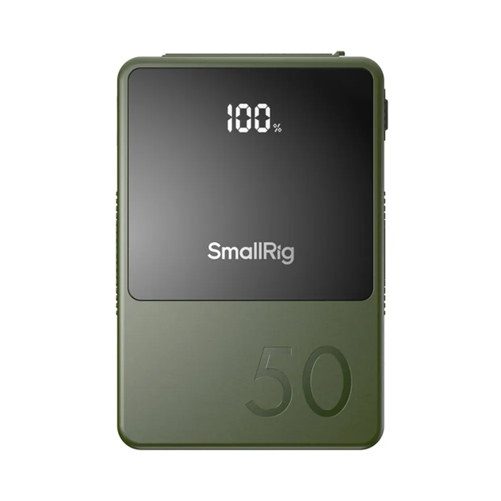 SmallRig VB50 Mini V Mount Battery (50Wh) with Safe & Fast Bi-Directional Charging, Multiple Interfaces & OLED Display for Cameras, Camcorders, Drones, Gimbals, Phones, Tablets, Laptops, Video Lights & Field Monitors | 4871 4872 3579