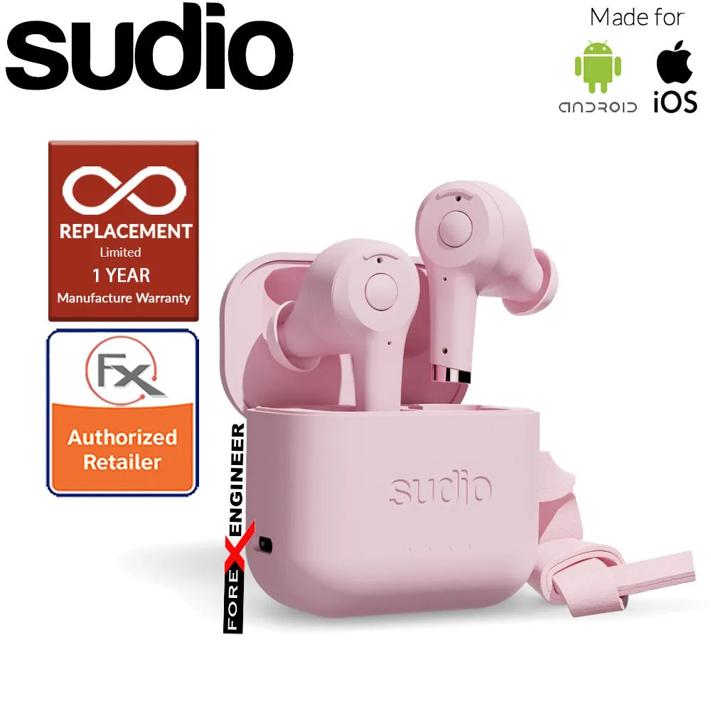 Sudio ETT Wireless Earbuds with  Environmental Noise-Canceling Microphones ( Pink ) ( Barcode : 7350071382370 )