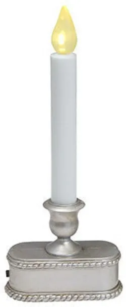 Sylvania V1532-88 9" Battery Operated Brushed Silver LED Window Candles - Quantity of 9