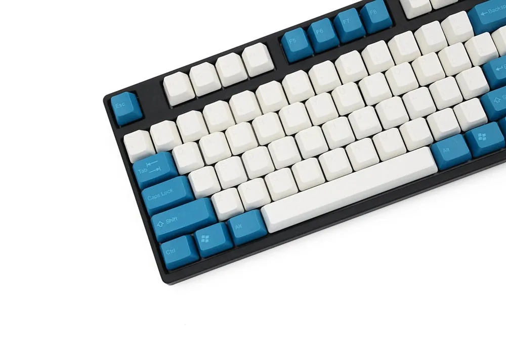 taihao abs double shot keycaps for diy gaming mechanical keyboard blue withe