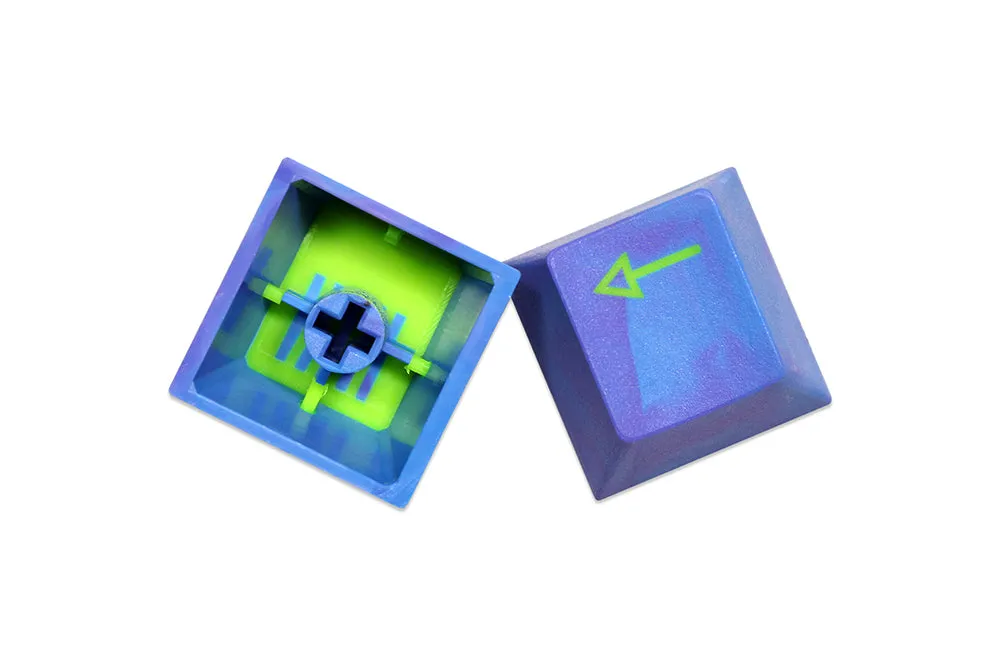 Taihao Avatar G2 Doubleshot keycaps for diy gaming mechanical keyboard Cubic OEM Profile for BM60 BM68 BM80 BM65 Purple Blue