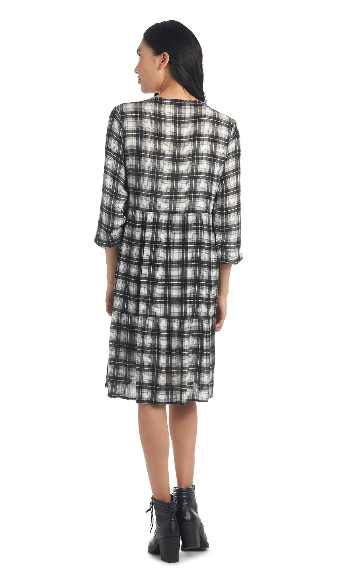 Tara Ivory Black Plaid - Final Sale