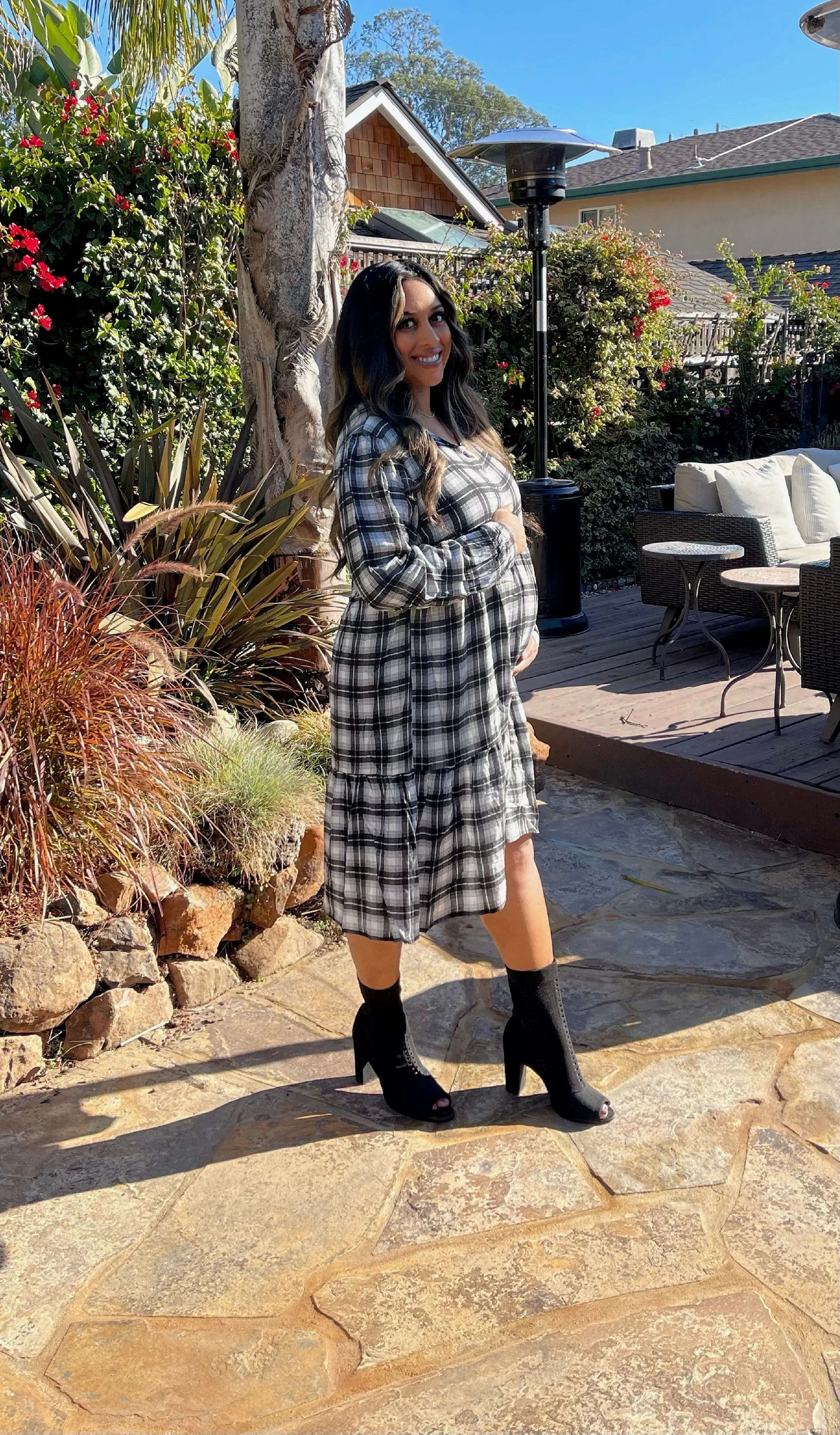 Tara Ivory Black Plaid - Final Sale