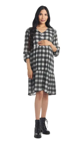 Tara Ivory Black Plaid - Final Sale